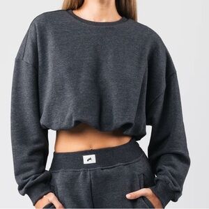 Alphalete Dark Gray Cropped Sweater